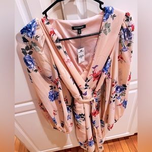 Express floral wrap dress, NEW condition with tags, size XXS